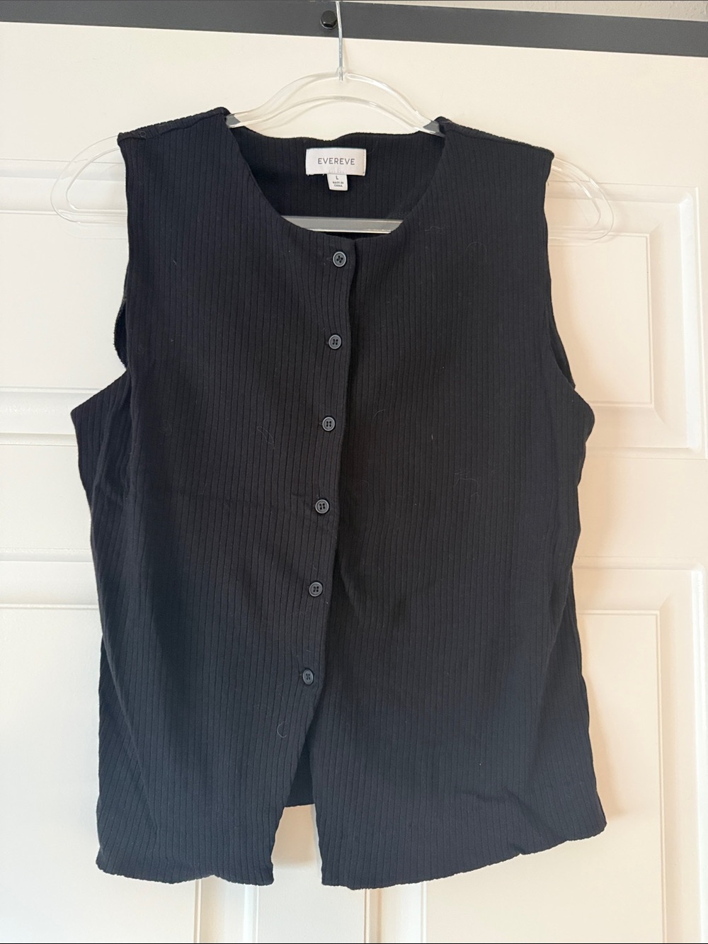 Bobbie Button Front Ribbed vest - Picture 2 of 5